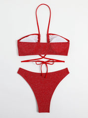 Traje de baño bikini rojo 