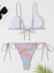 Triangular Ring Printed Bikini