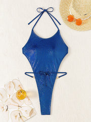 Rückenfreier Schmuck Einteiliger Bikini