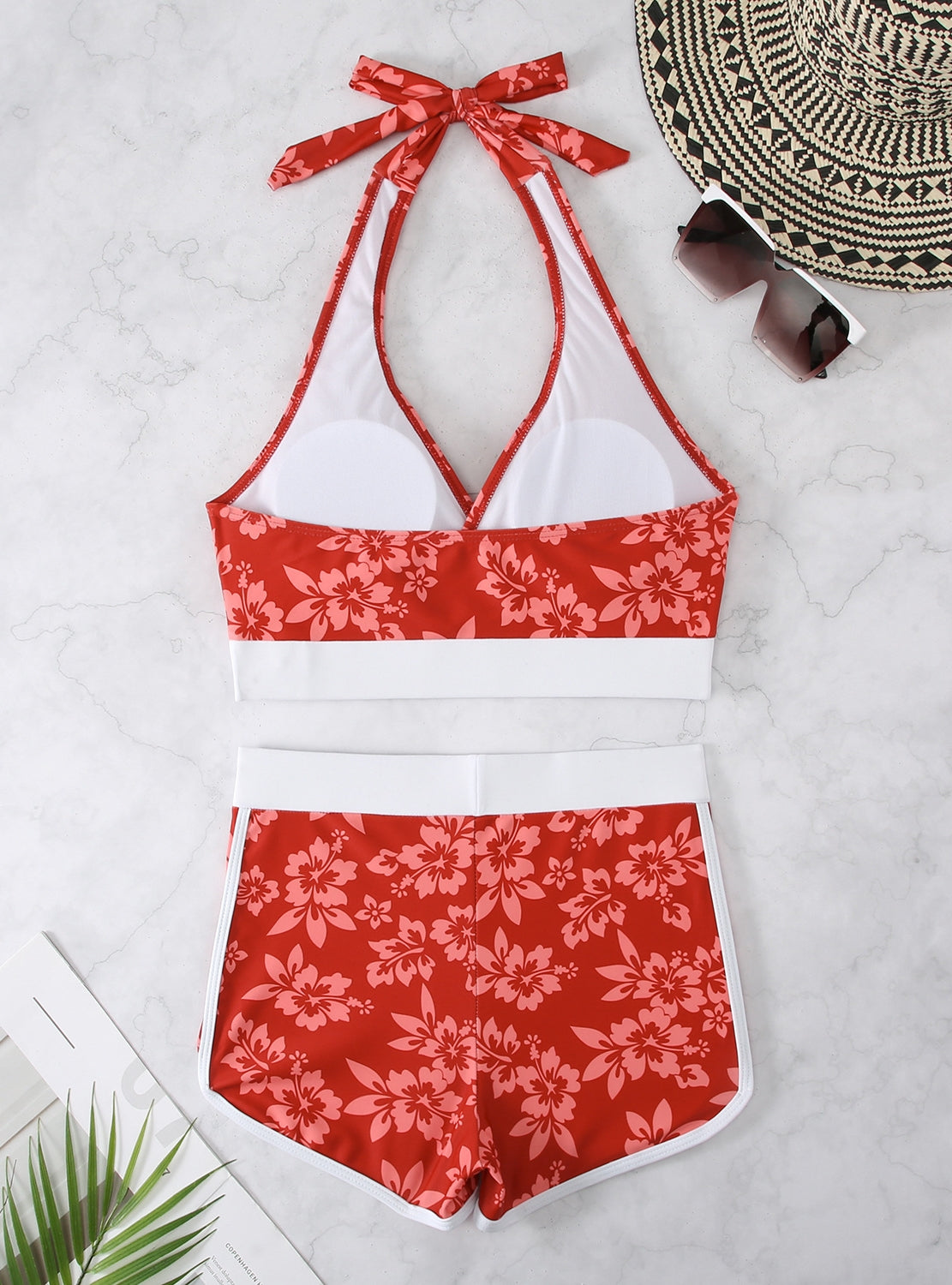 High Waist Halter Two Piece Swimsuit