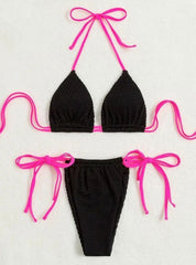 Halter Strap Split Swimsuit