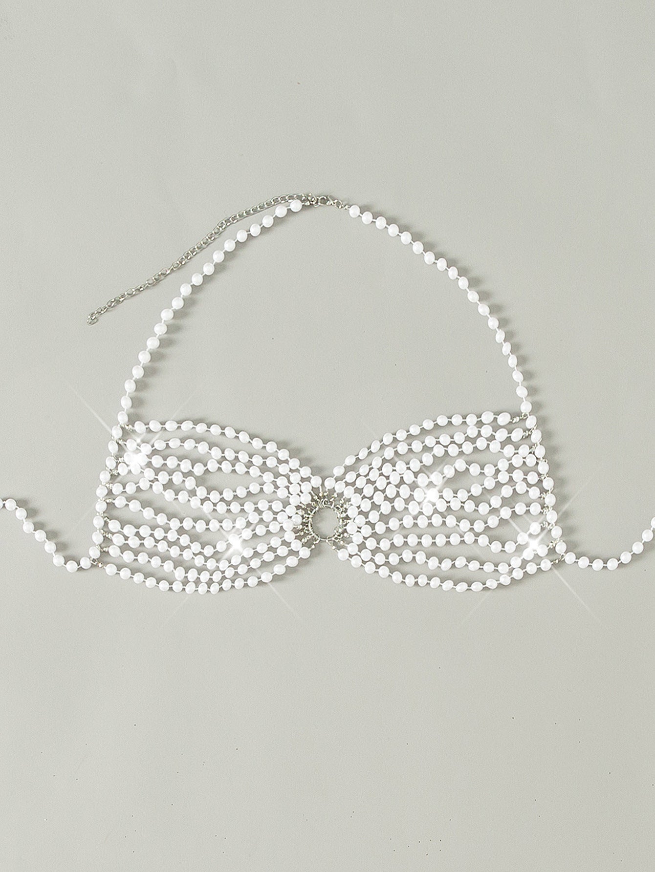 Bikini de metal con cuello halter