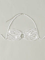 Bikini de metal con cuello halter