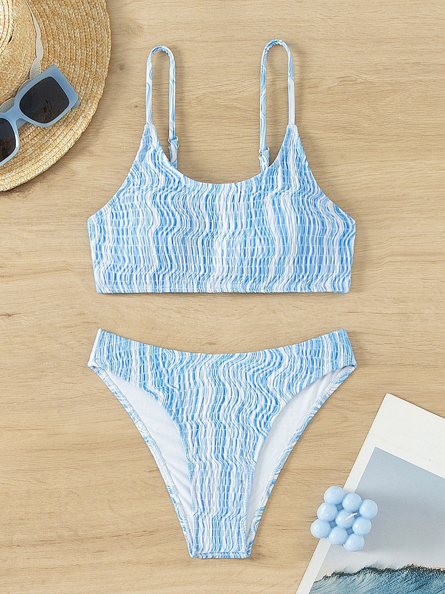 Pleated Wavy Bikini