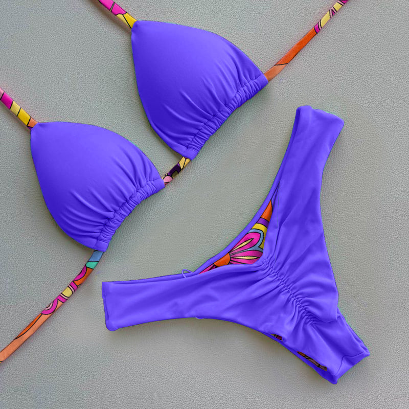 Bikini-Set mit Kontrastprint