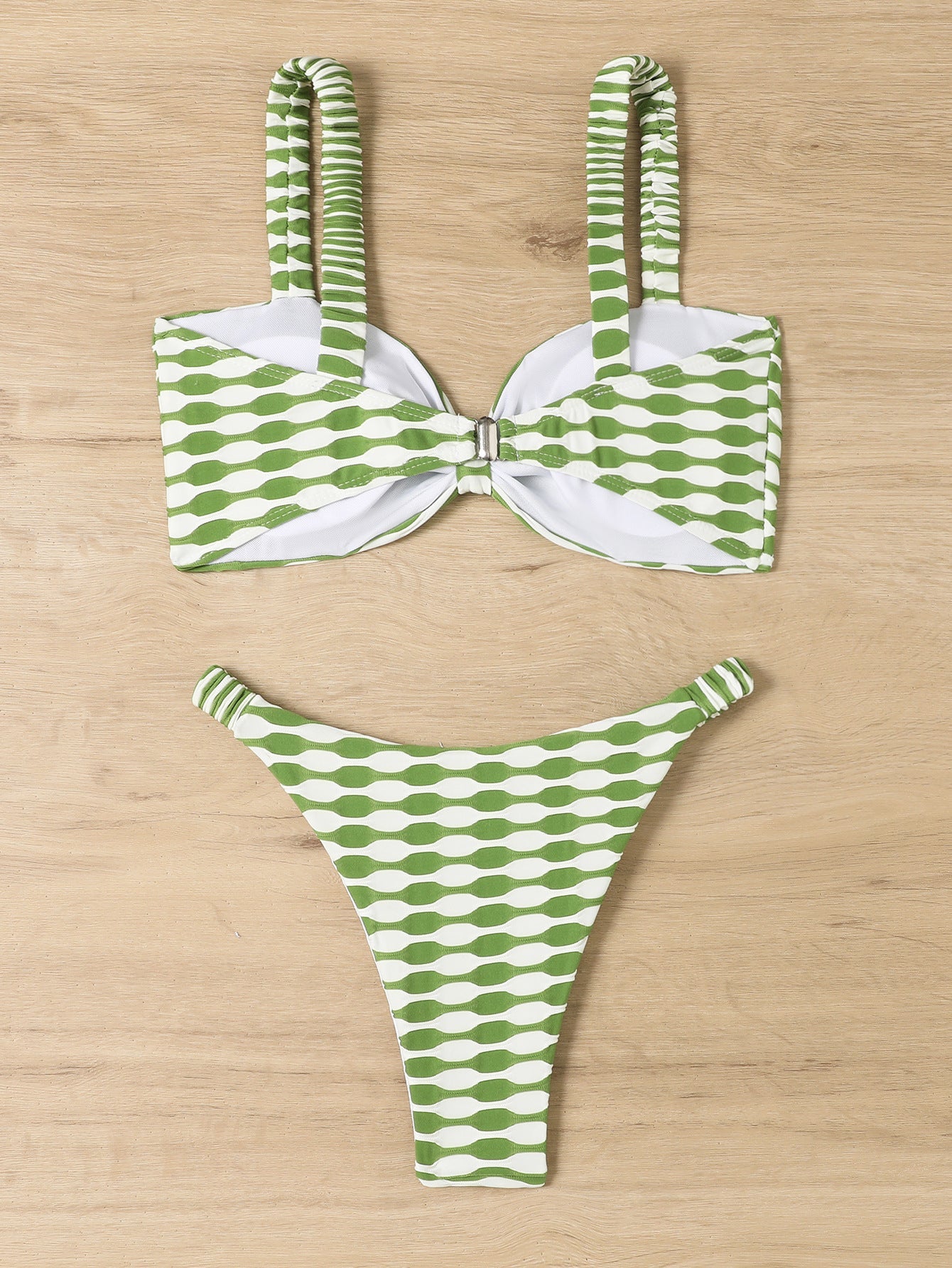 Printed Tube Top Bikini Swimsuit