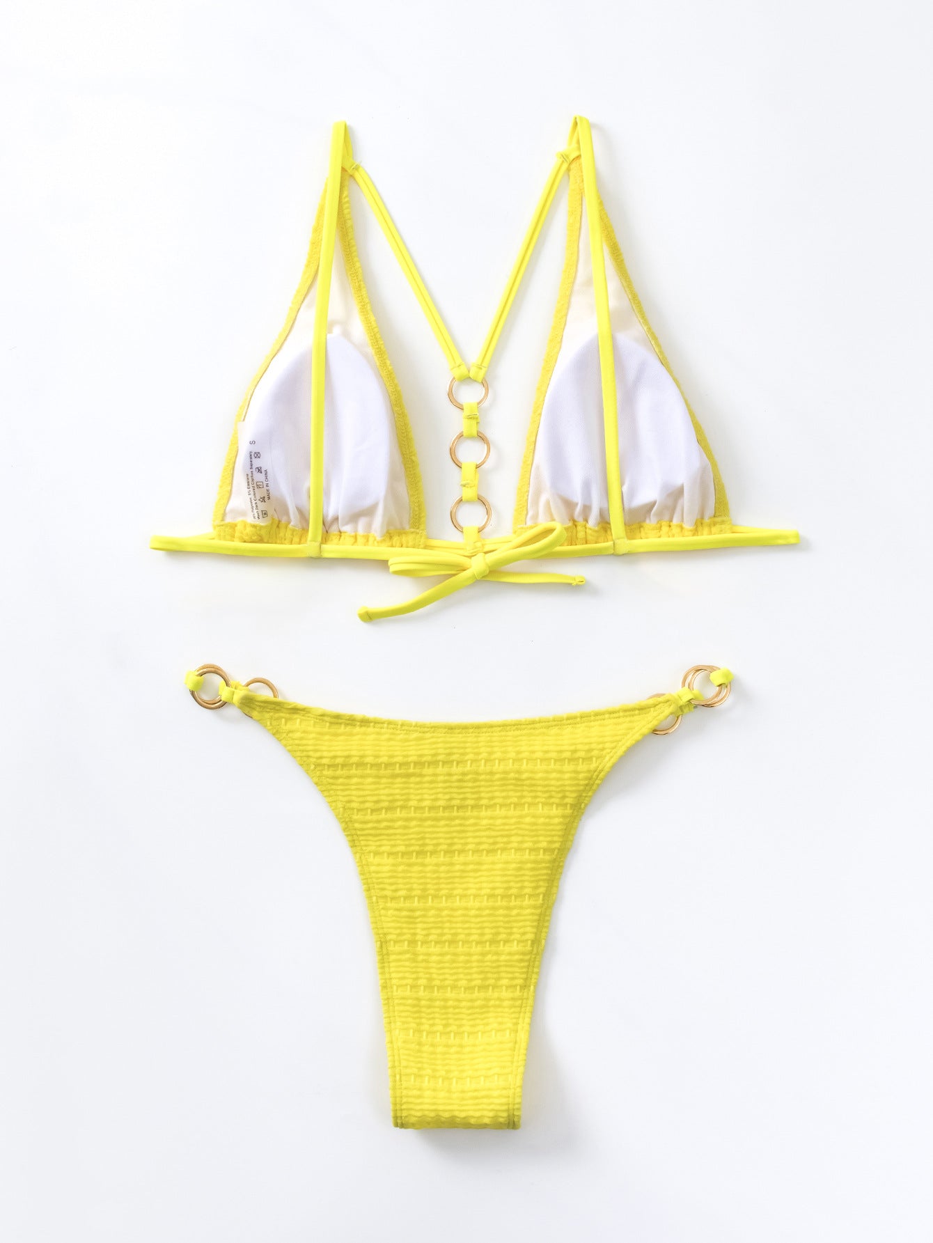 Traje de baño bikini amarillo de dos piezas