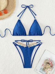 Zweiteiliger Bikini mit Ketten-Triangel