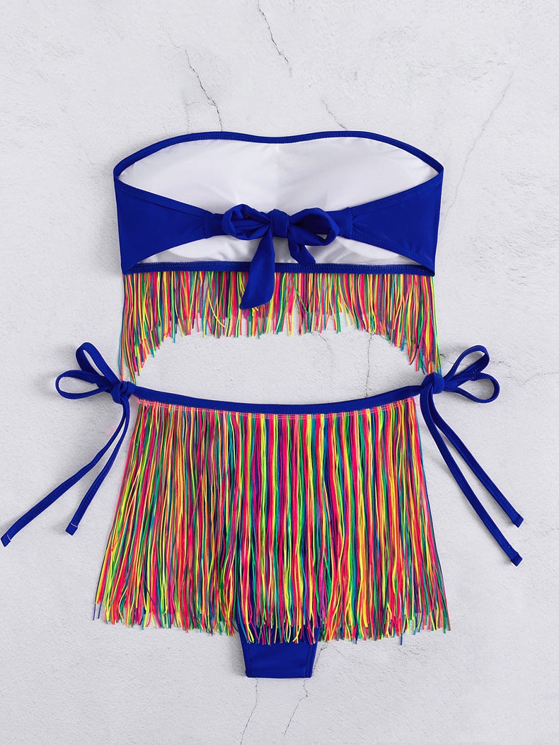 Bikini con borlas para mujer