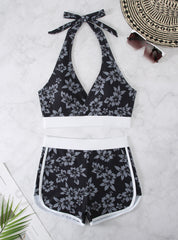 High Waist Halter Two Piece Swimsuit