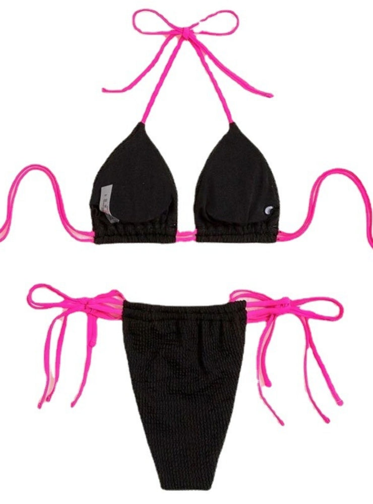 Halter Strap Split Swimsuit