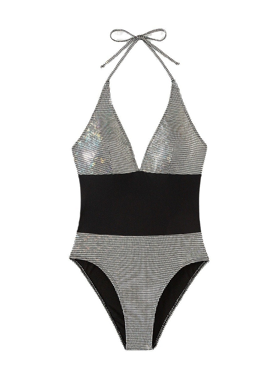 One-piece Halter Backless Bikini