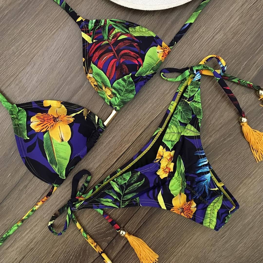 Boho Resort Blumen-Bikini 