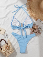 Solid Color Beach Lady Bikini