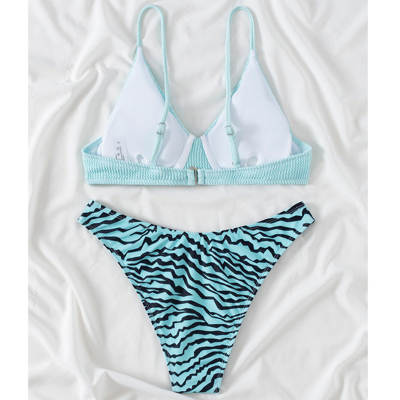 Triangel-Bikini mit Print