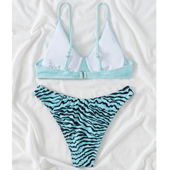 Triangel-Bikini mit Print