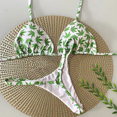 foliage bikini girl