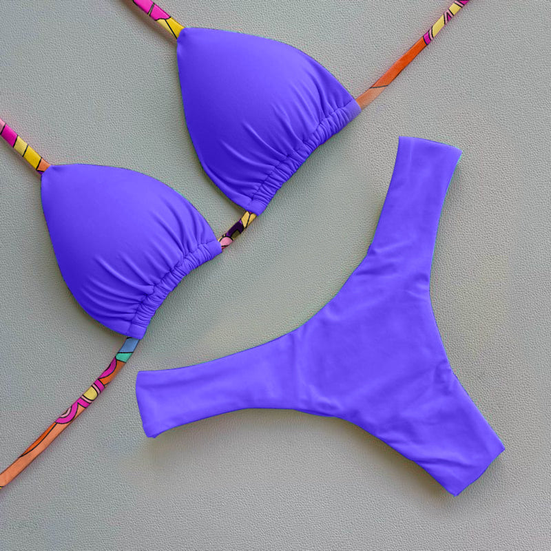 Bikini-Set mit Kontrastprint