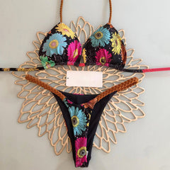 Floral Two-piece Swimsuit Strap Bikini