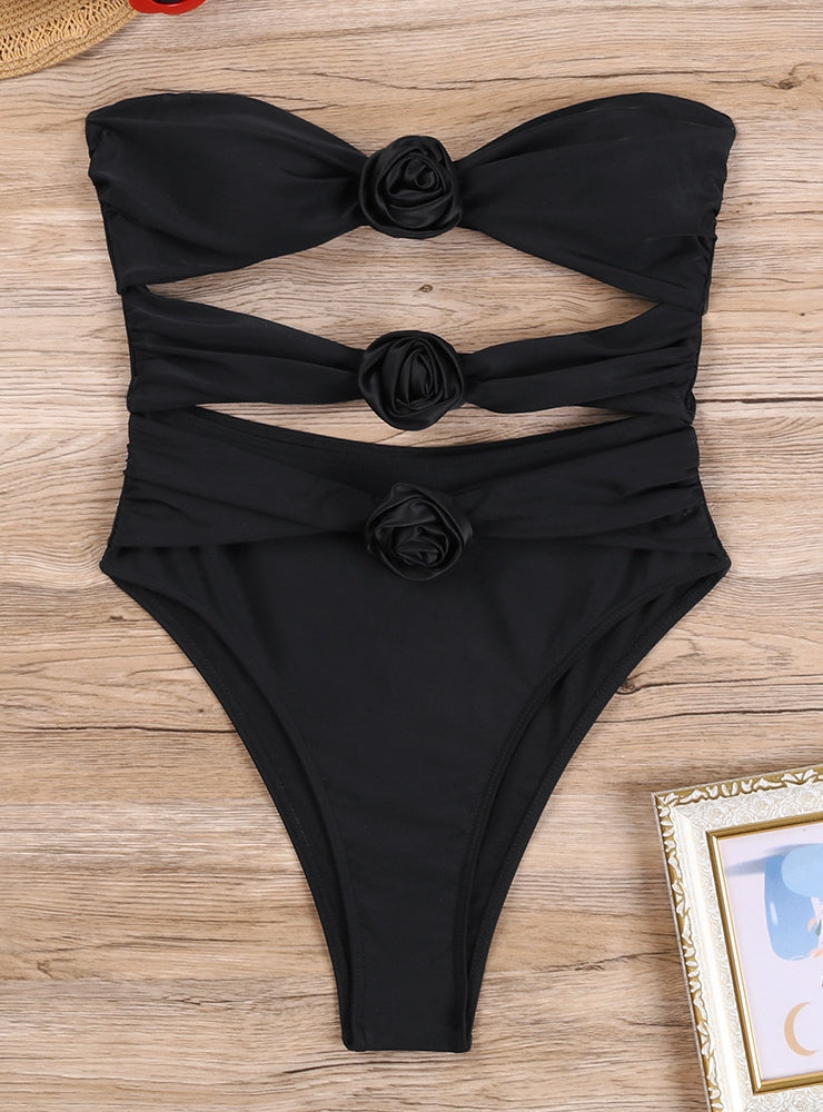 3D Flower One-piece Swimsuit