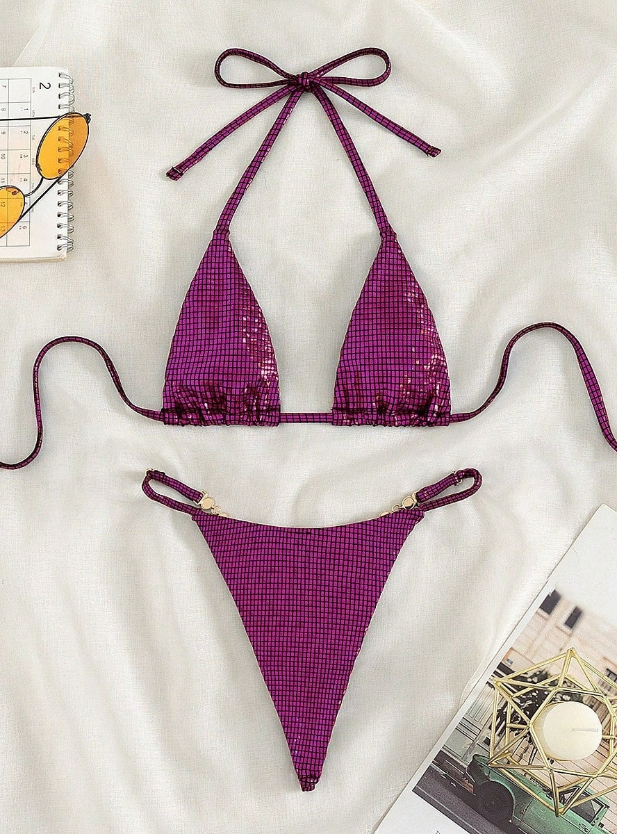 Traje de baño triangular con bikini dividido