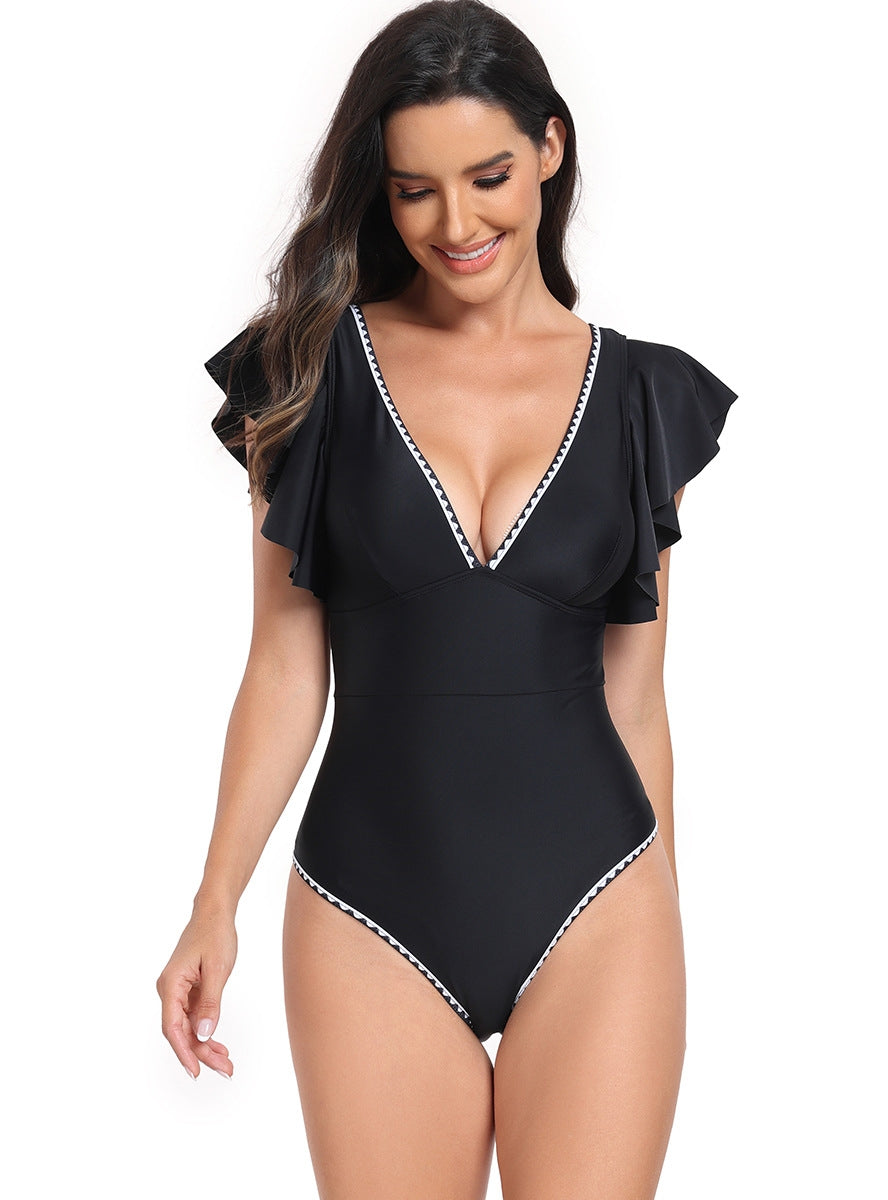 Lotus Leaf Bikini One-piece Swimsuit