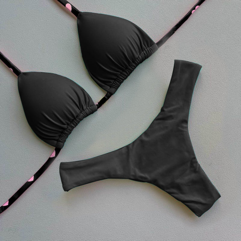 Bikini-Set mit Herz-Punktmuster 