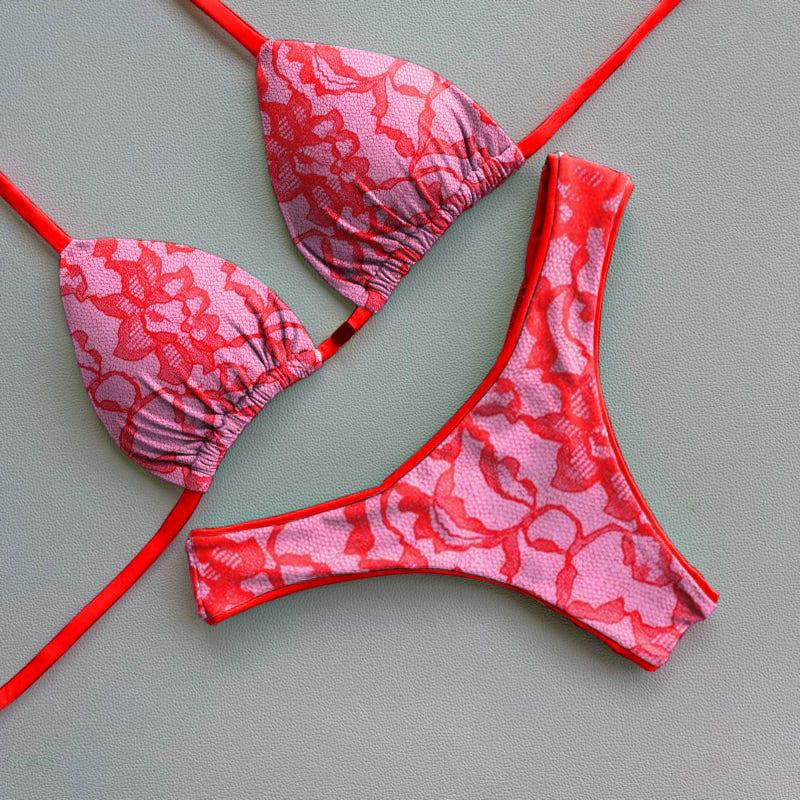 trendiges Badeanzug-Bikini-Set