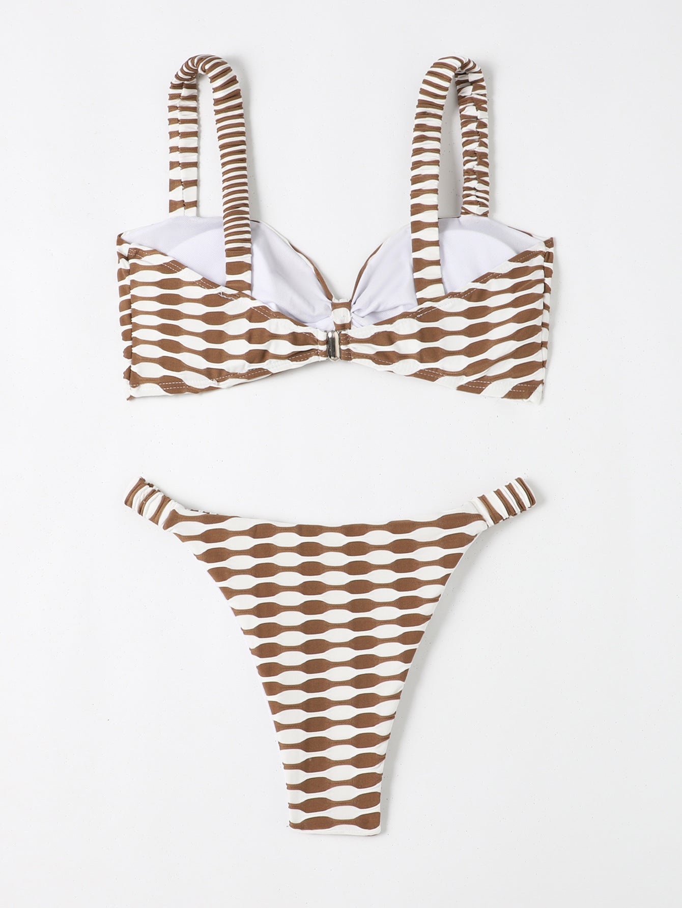 Printed Tube Top Bikini Swimsuit