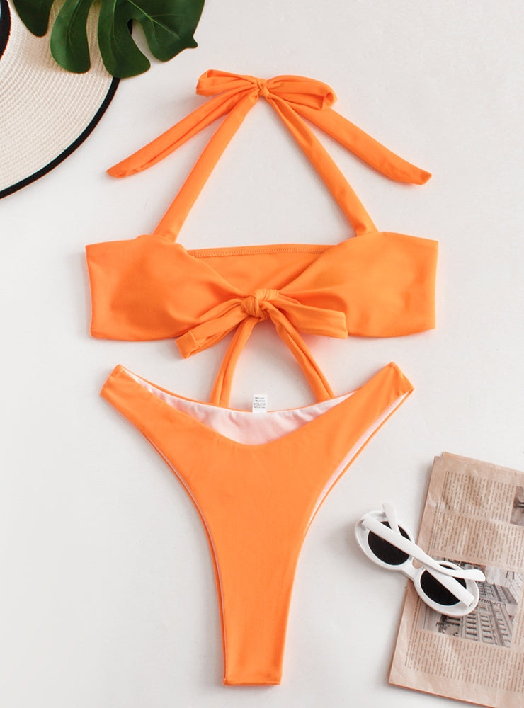 Traje de baño de playa de bikini dividido