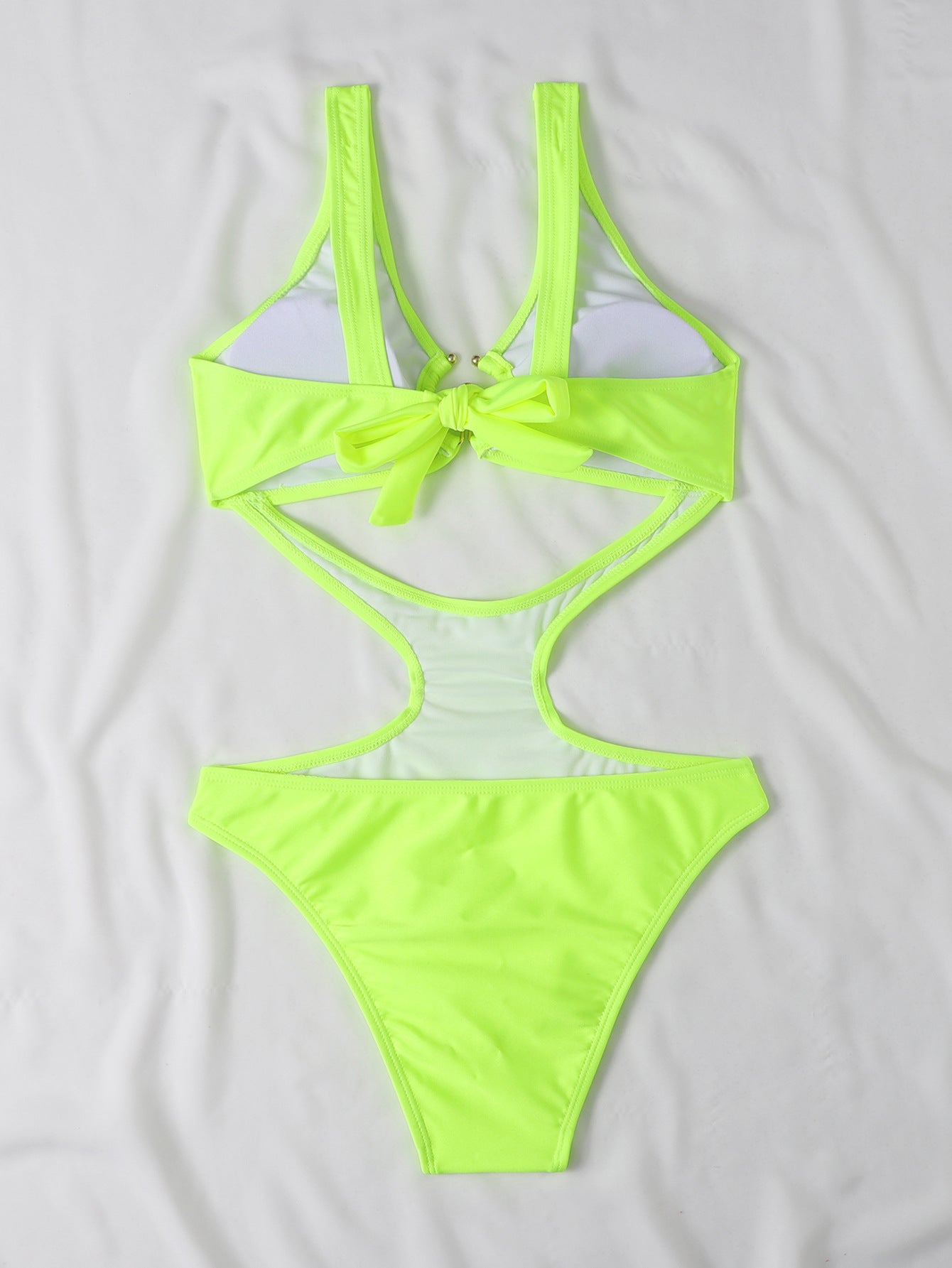 Solid Color Open Waist One-piece Suit