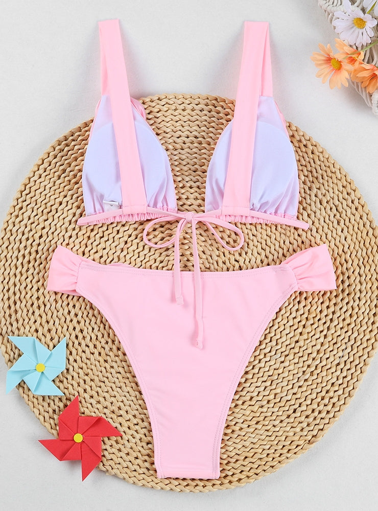 Holiday Three-dimensional Flower Split Swimsuit