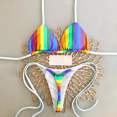 Regenbogen Sling Bikini