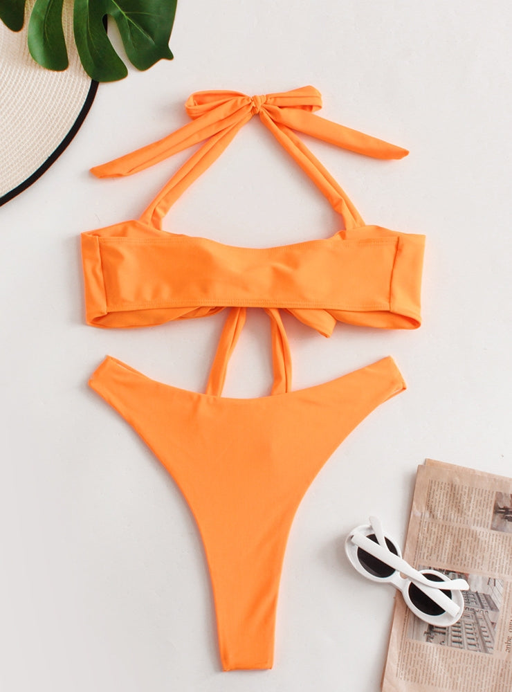 Traje de baño de playa de bikini dividido