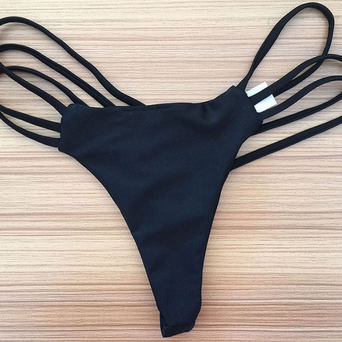 Brasilianische Bikinihose mit Riemchen-Tanga