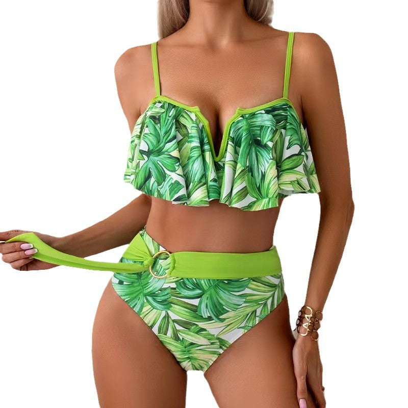 Two-Piece Swimsuit With Frit And Nylon