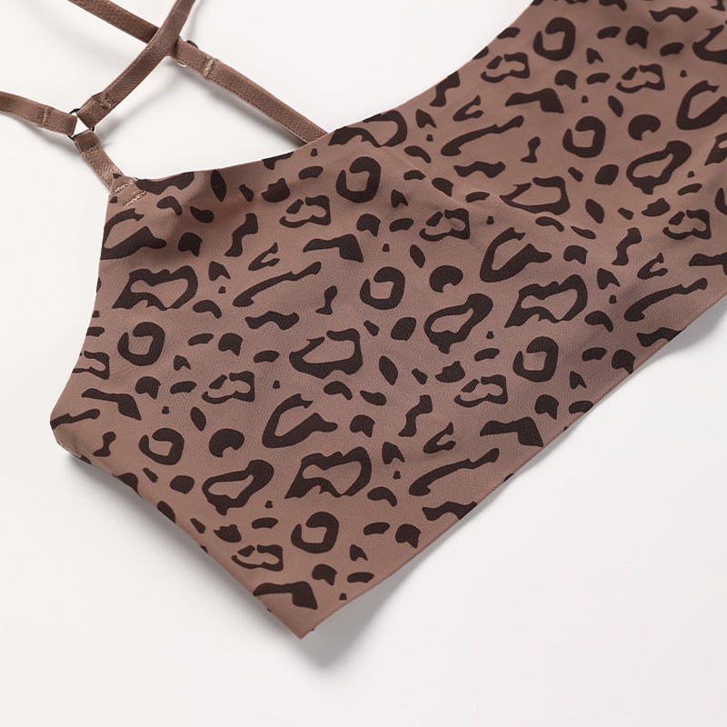 Leopard Print Unwired Breathable Lingerie Set