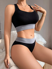 Conjunto de bralette deportivo sin costuras