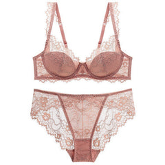 BH-Bralette-Set mit Wimpernspitze und transparentem Spitzenbesatz