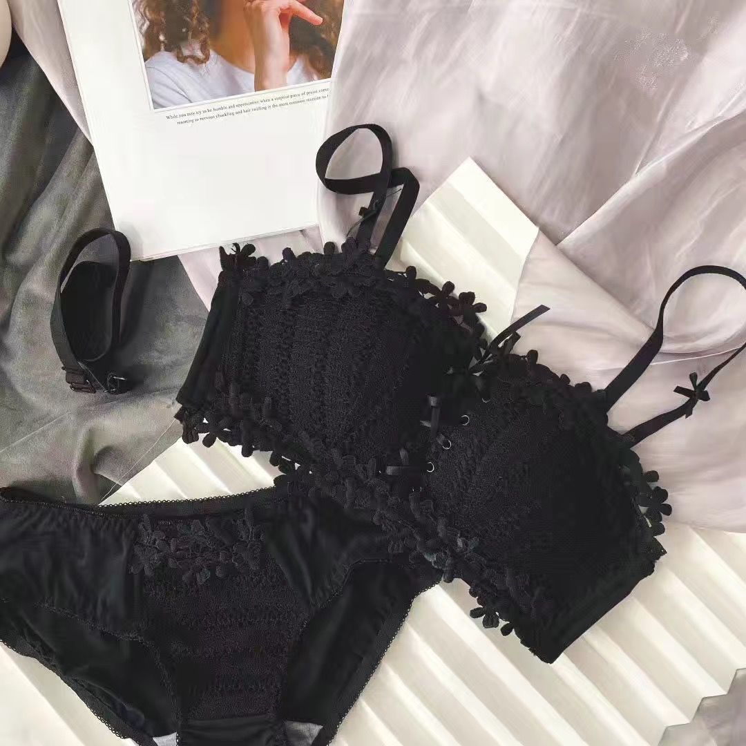 Conjunto de bralette push up antideslizante sin tirantes