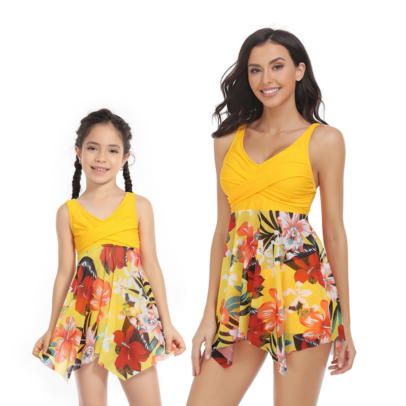 Parent-Child Swimsuit Slimming Hot Spring Set