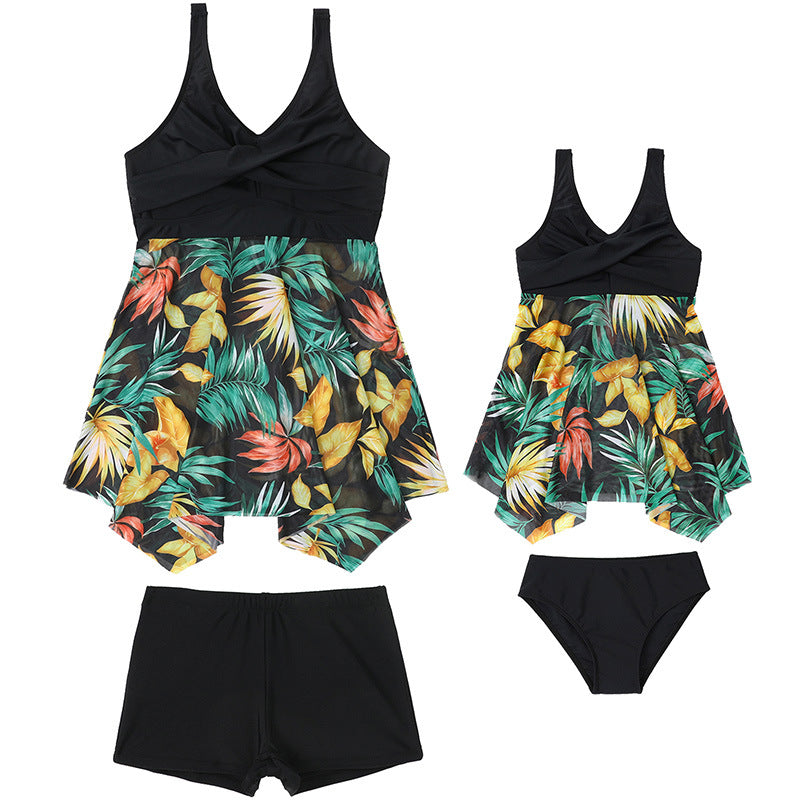 Parent-Child Swimsuit Slimming Hot Spring Set