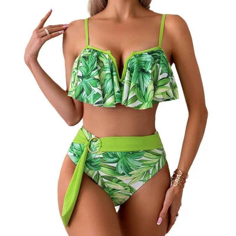 Two-Piece Swimsuit With Frit And Nylon
