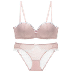 Bralette-Set aus Spitze mit Punkten