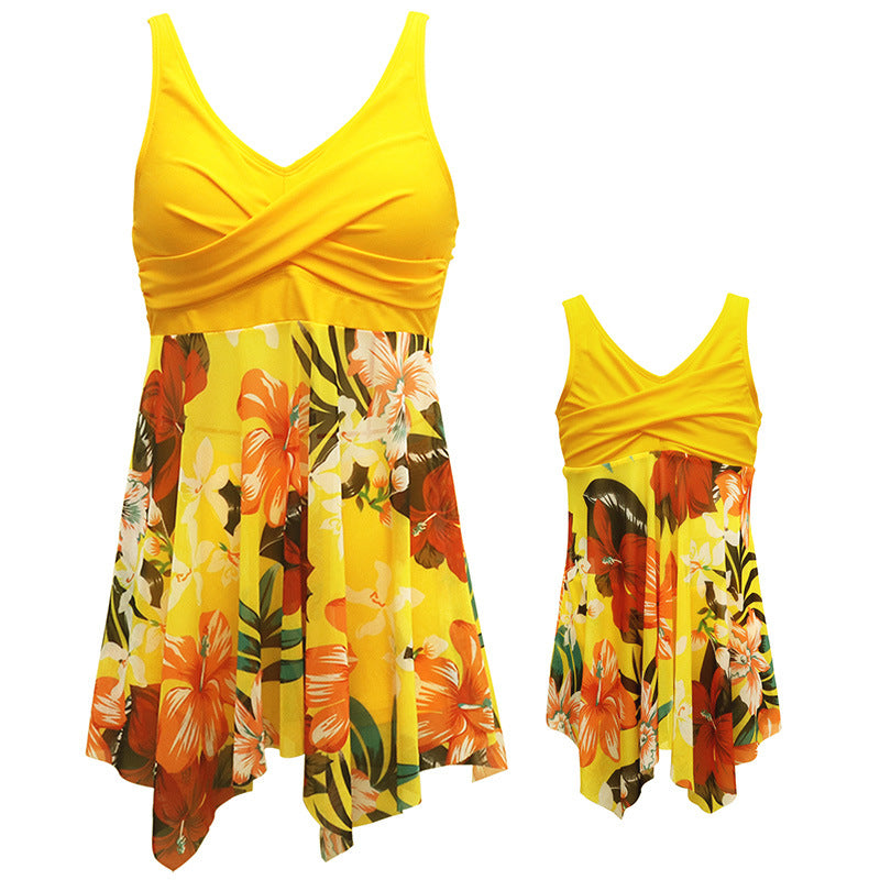 Parent-Child Swimsuit Slimming Hot Spring Set