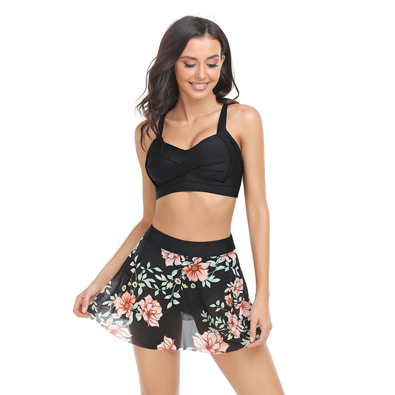 Swimsuit Mesh Skirt Two Piece Swimsuit
