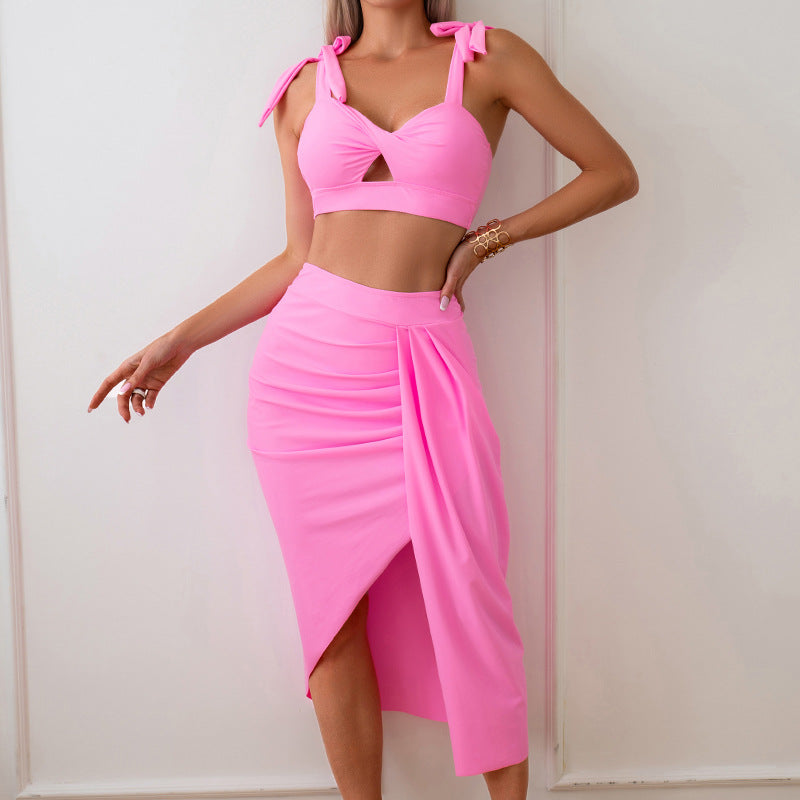 Wrap Skirt Two-piece Suit Swimwear