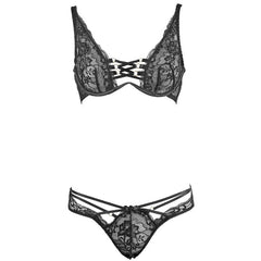 Ultradünnes, durchsichtiges Bralette-Set aus Netzstoff