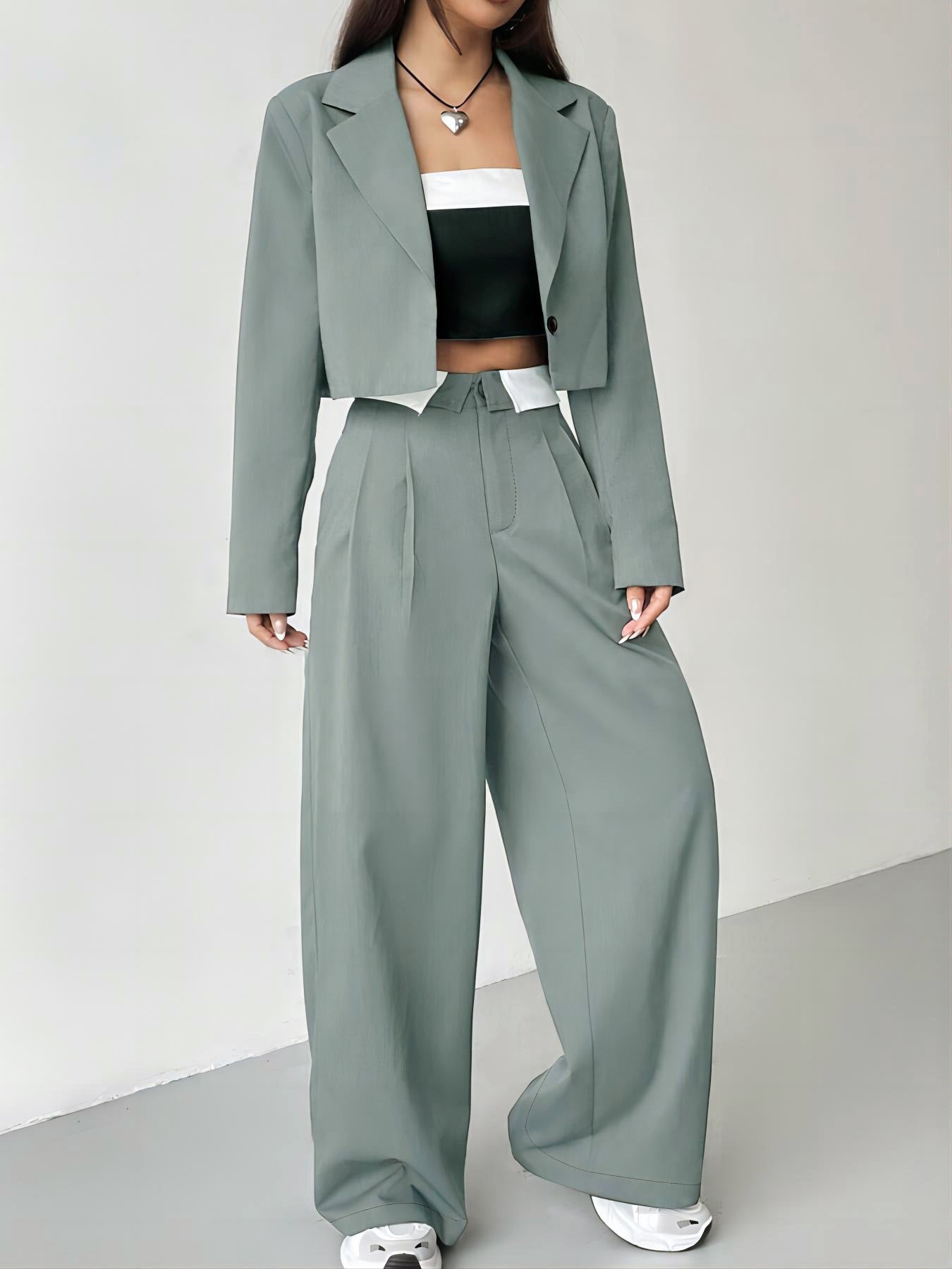 Casual 2-Piece Suit - Green