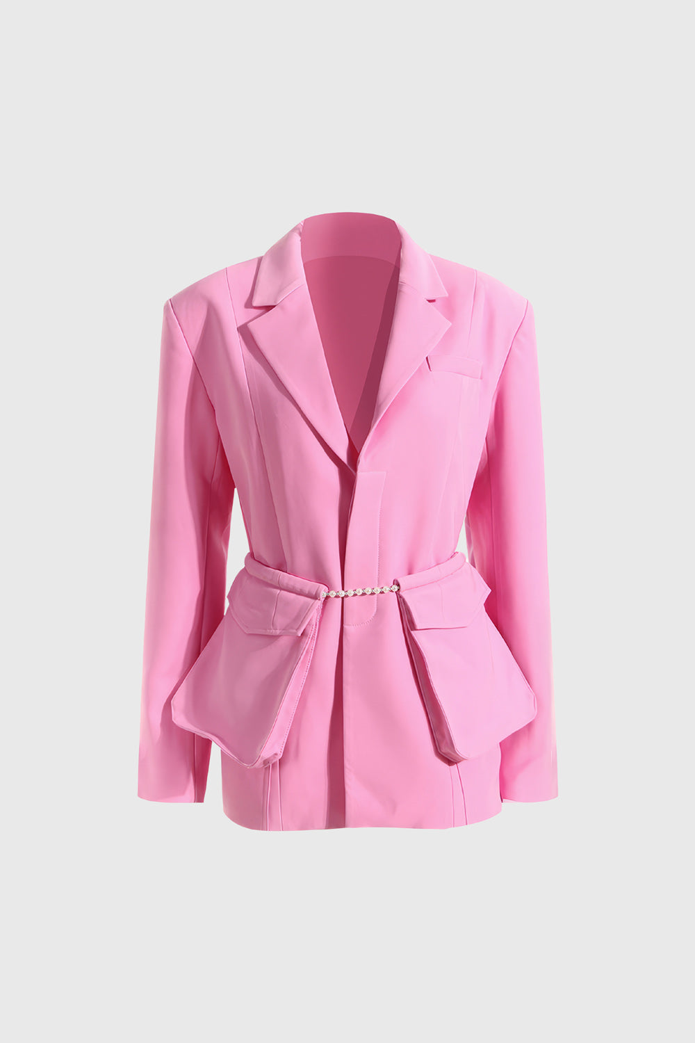 Blazer mit Strasskette - Pink